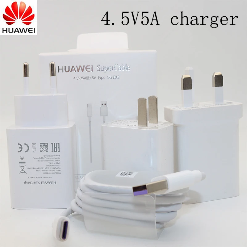 HUAWEI Оригинальное быстрое зарядное устройство mate 9 10 mate 20 Pro P20 Supercharge Быстрая зарядка настенный адаптер USB type-C 3,0 Для ЕС/США/Великобритании