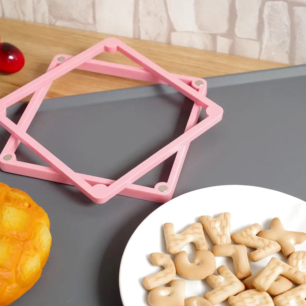 Cookie Stencil Fixing Frame DIY Mold Sugar Icing Cookies Baking Magnetic  Cookie Stencil Holder Random Color Fondant Biscuit Tool