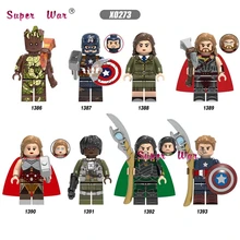 Одиночный Мститель эндшпиль один Капитан Америка Пегги Картер Тор Локи Джейн Фостер Моника Рамбо Железный человек строительные блоки детские игрушки