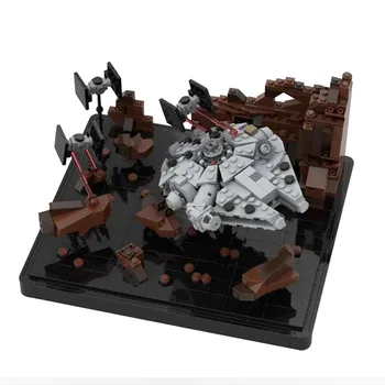 

MOC-41087 Asteroid Chase Micro Millenn ium Falcon Model Building Blocks Star Set Wars Movie Collection Bricks Kids DIY Toys Gift