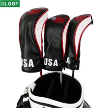 3pcs/set USA Golf Head Covers for Driver & Fairway Woods - Premium Leather Headcovers, Designed to Fit All Woods and Drivers