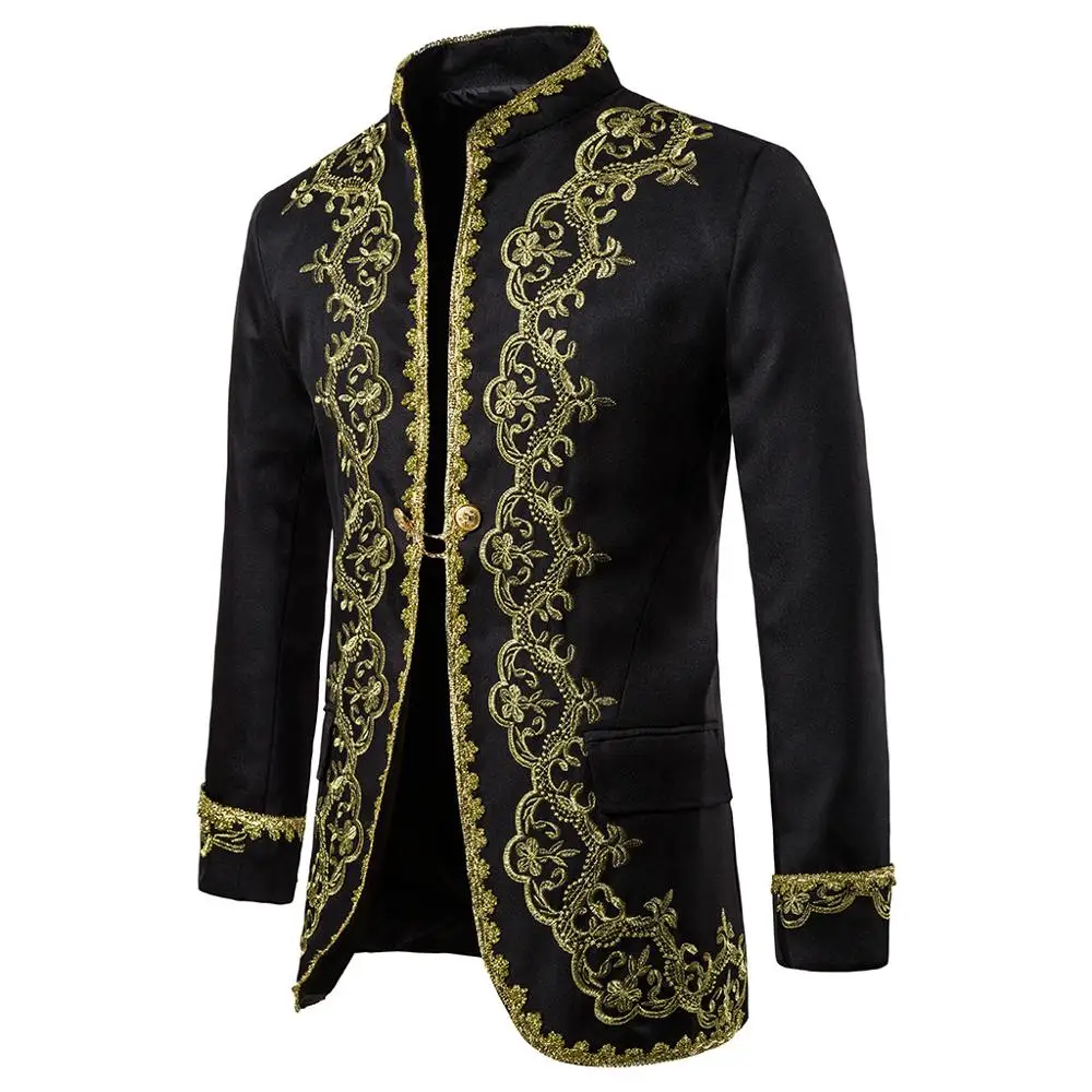 Men's Suits Casual Gothic Jacket Punk Coat dance clothes star style dress punk stand collar