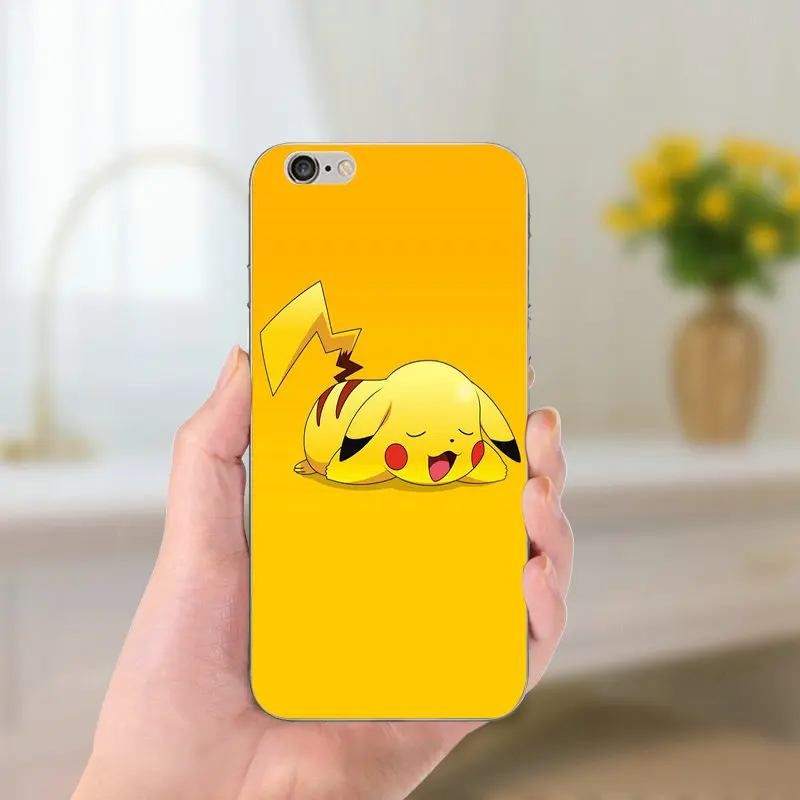 Мягкие чехлы для телефонов из ТПУ, чехлы для iPhone X, XR, XS, 11 Pro Max, 10, 7, 6, 6s, 8 Plus, 4, 4S, 5, 5S, SE, 5C, чехлы с милым рисунком Пикачу - Цвет: Picture 1
