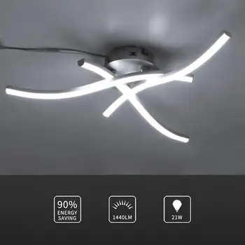 

Trigeminal Ceiling Lamp Modern Led Ceiling Light Trifurcate Ceiling Lamp Waved Pendant Lamps For Bedroom Living Room Kitchen