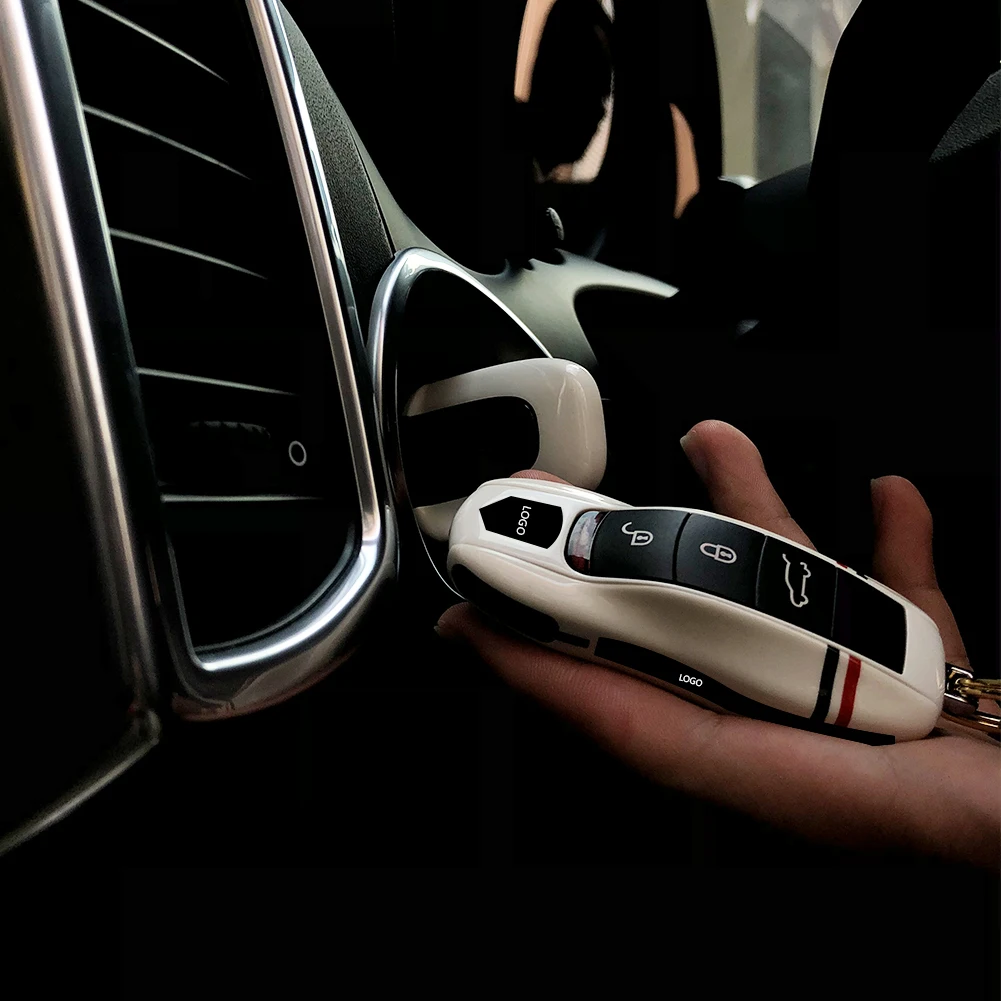 Чехол для ключей Porsche Macan Cayenne Panamera Boxster 911 718 автомобильный пульт дистанционного управления, чехол для ключей, держатель, крышка, брелок, без ключа