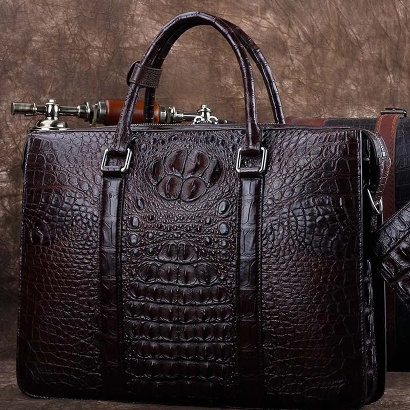 

ourui new handbag male men briefcase brown men handbag men bag men bag crocodile leather bag