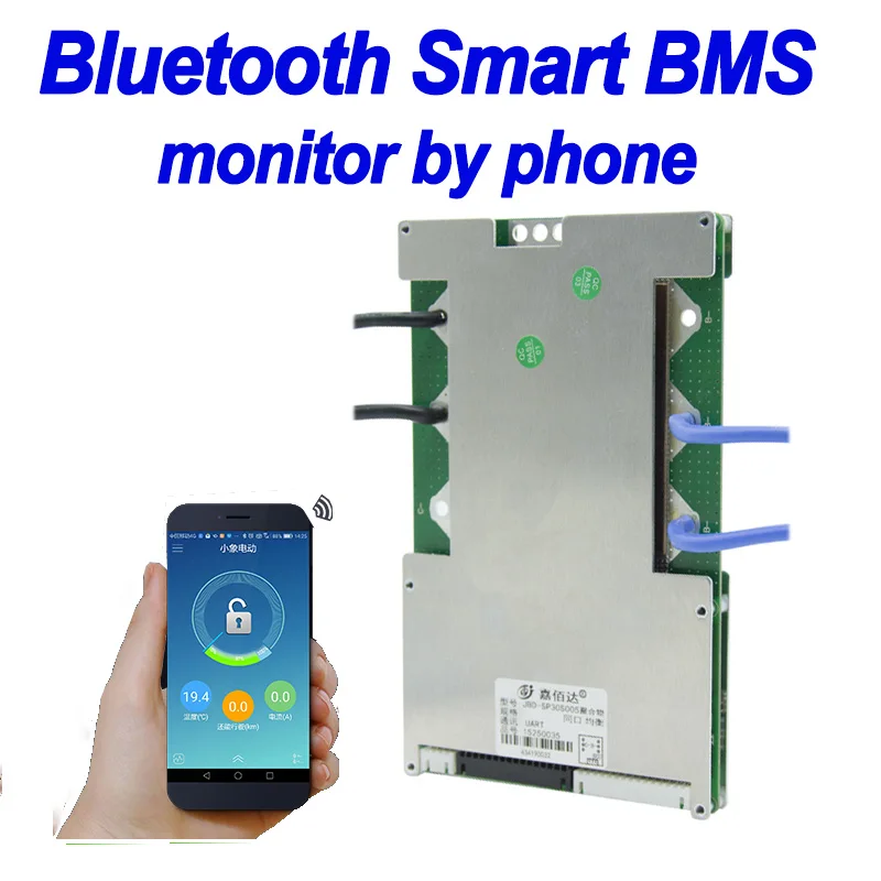 24S Smart Bluetooth BMS 40A 60A 80A 100A lifepo4 литий ионная батарея аккумулятор панель защиты