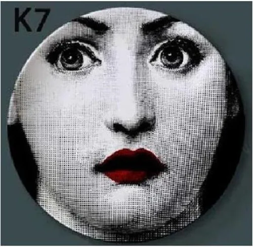 7 6/7/8 дюймов Fornasetti таблички для дома украшения на Рождество с суповую тарелку, производство Китай Декоративная Настенная посуда Китай Европейский Декор - Цвет: 7