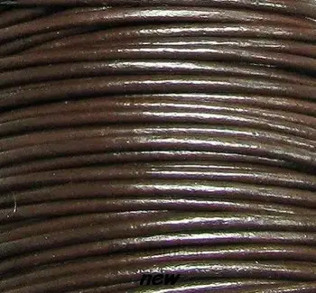 

2mm mix fg343 new Jewelry Black brown COFFEE COW real Round Genuine Leather cords Necklace Bracele Cord string Rope
