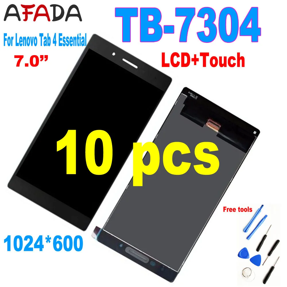 10 шт. ЖК-дисплей с дигитайзером сенсорного экрана в сборе для Lenovo Tab 4 Essential TB-7304 7 304f