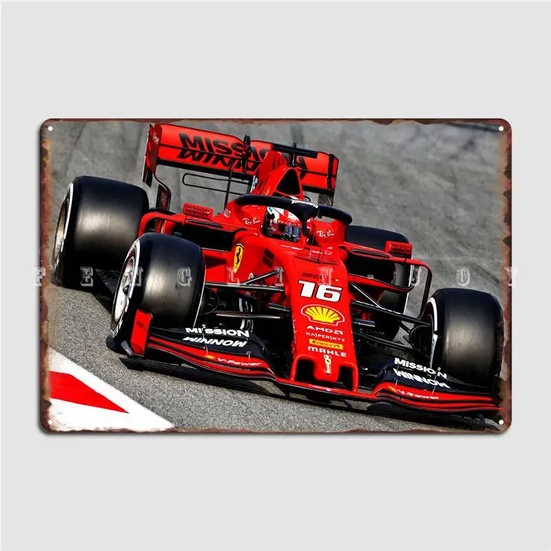 Charles Leclerc 2019 Metal Sign Garage Decoration Home Cinema Garage Retro Tin Sign Poster