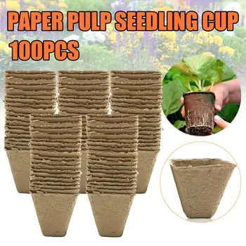 

100Pcs/set Garden Seedling Cup Seeds Grow box Plant Seeds Grow Plant Flower Pot Nursery Seedlings Planter Containers Raising Bag