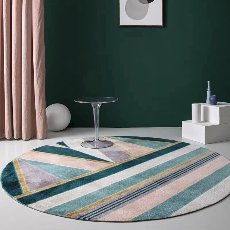 В скандинавском стиле INS популярный зеленый цвет волшебный куб геометрический уголок ковер, простой стиль украшения прикроватный ковер. Вилла ковер