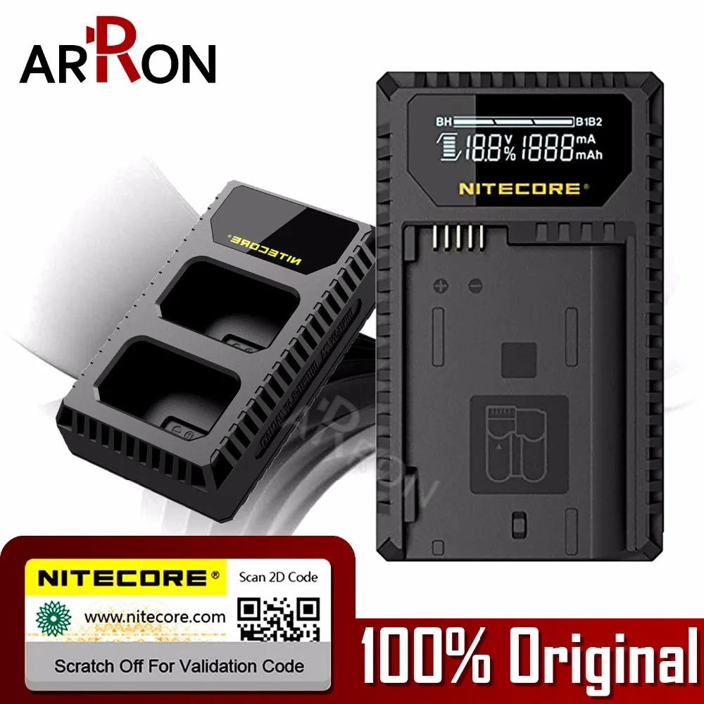 Горячая Распродажа Цифровое зарядное устройство Nitecore USN1 с двумя слотами для
