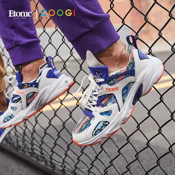 

COOGI Chunky Sneakers Men Breathable Light Sport Running Shoes Comfortable Shockproof Dad Shoes Male Casual Platform Sneakers