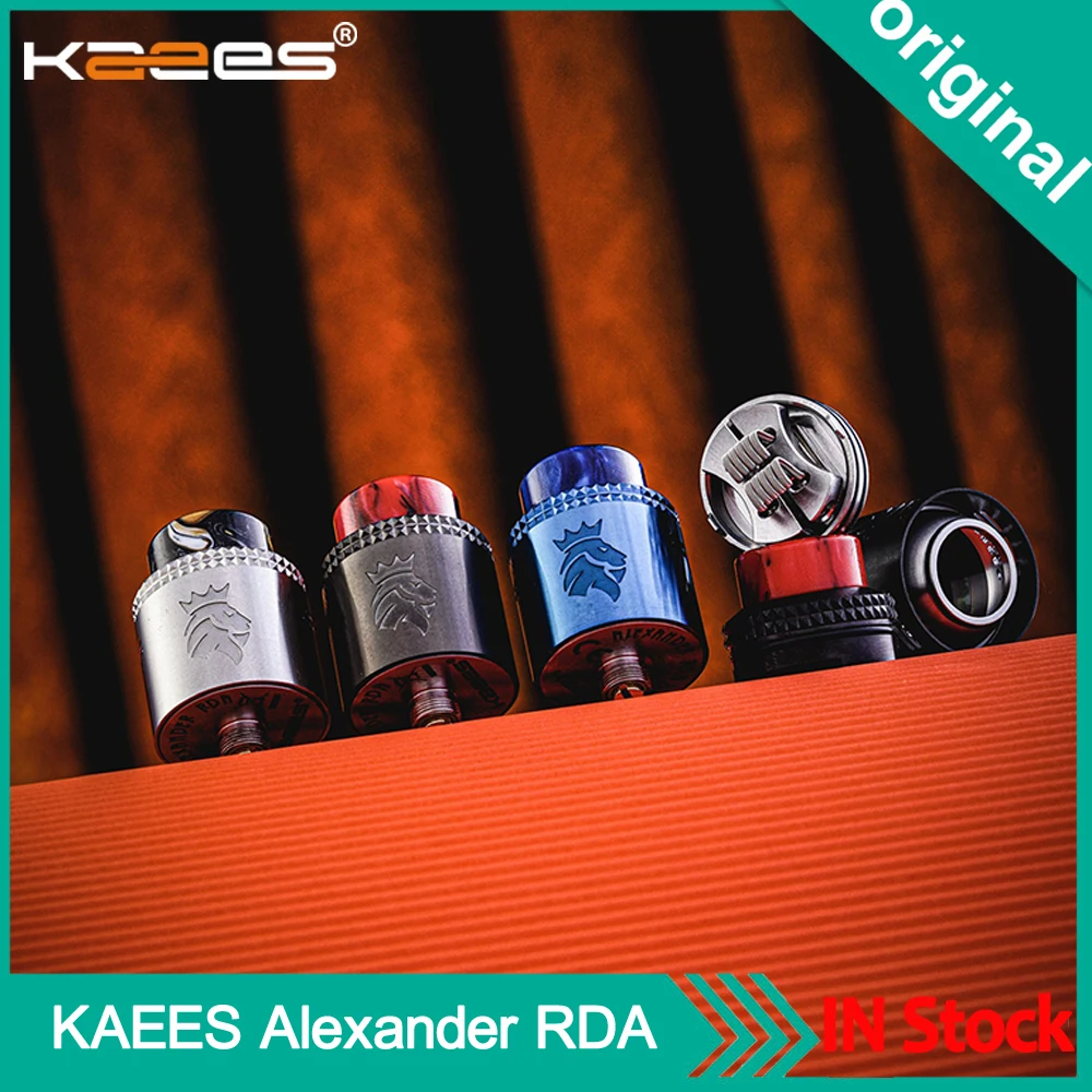 

Original KAEES Alexander RDA Rebuildable Drip Atomizer Tank 24mm Dual Coil build deck Vape Tank For Squonk Box Mod