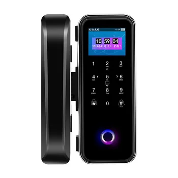 

Smart Fingerprint lock with IC card password for home office frame or frameless glass wooden sliding door
