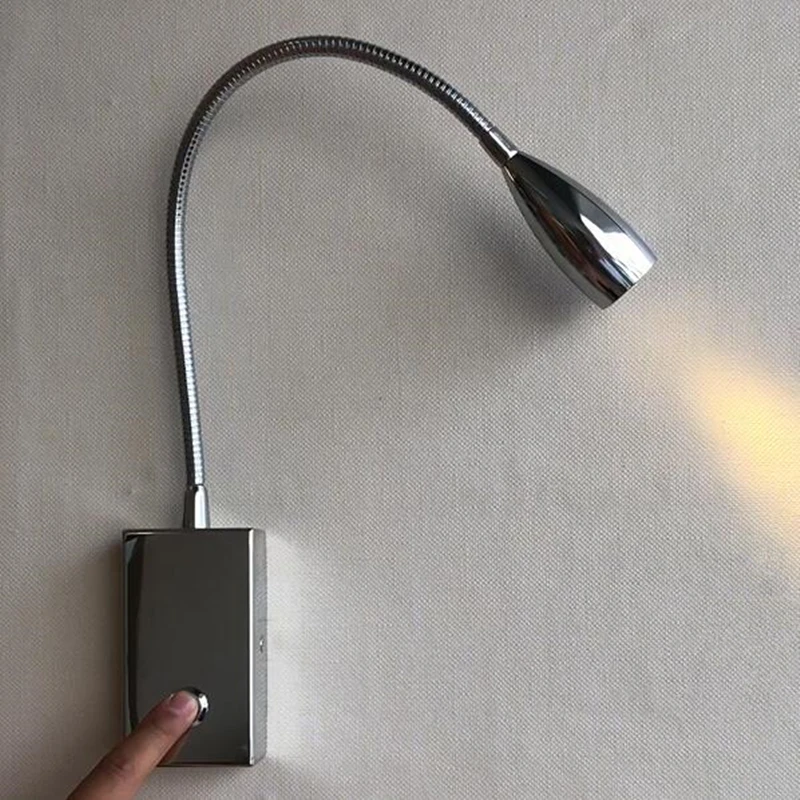 

Topoch Chrome Wall Lights with Touch on/off/Dimmer Switch Blue Mood Light Standy Focusing Lens 30deg. for House Camper Boat