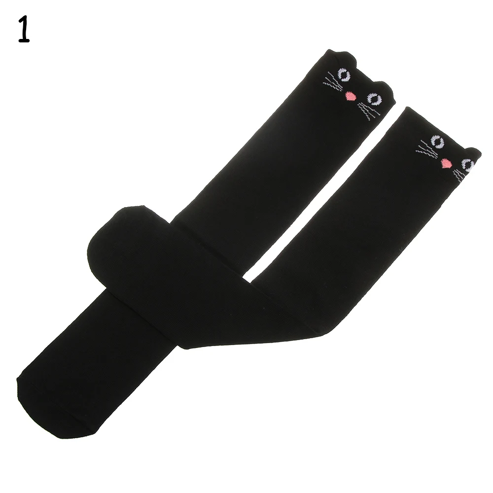 1 3-12 Years Kids Cute Cartoon Cotton Socks Children Animal Bear Pattern Socks Baby Girls Knee High Long Legs Warmers Socks - Цвет: 1