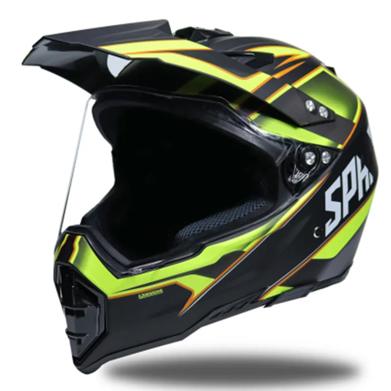 Шлем moto cross ORZ128 moto rcycle гоночный шлем внедорожный шлем дорожный шлем двойного назначения Полнолицевой шлем, мотоциклетный шлем