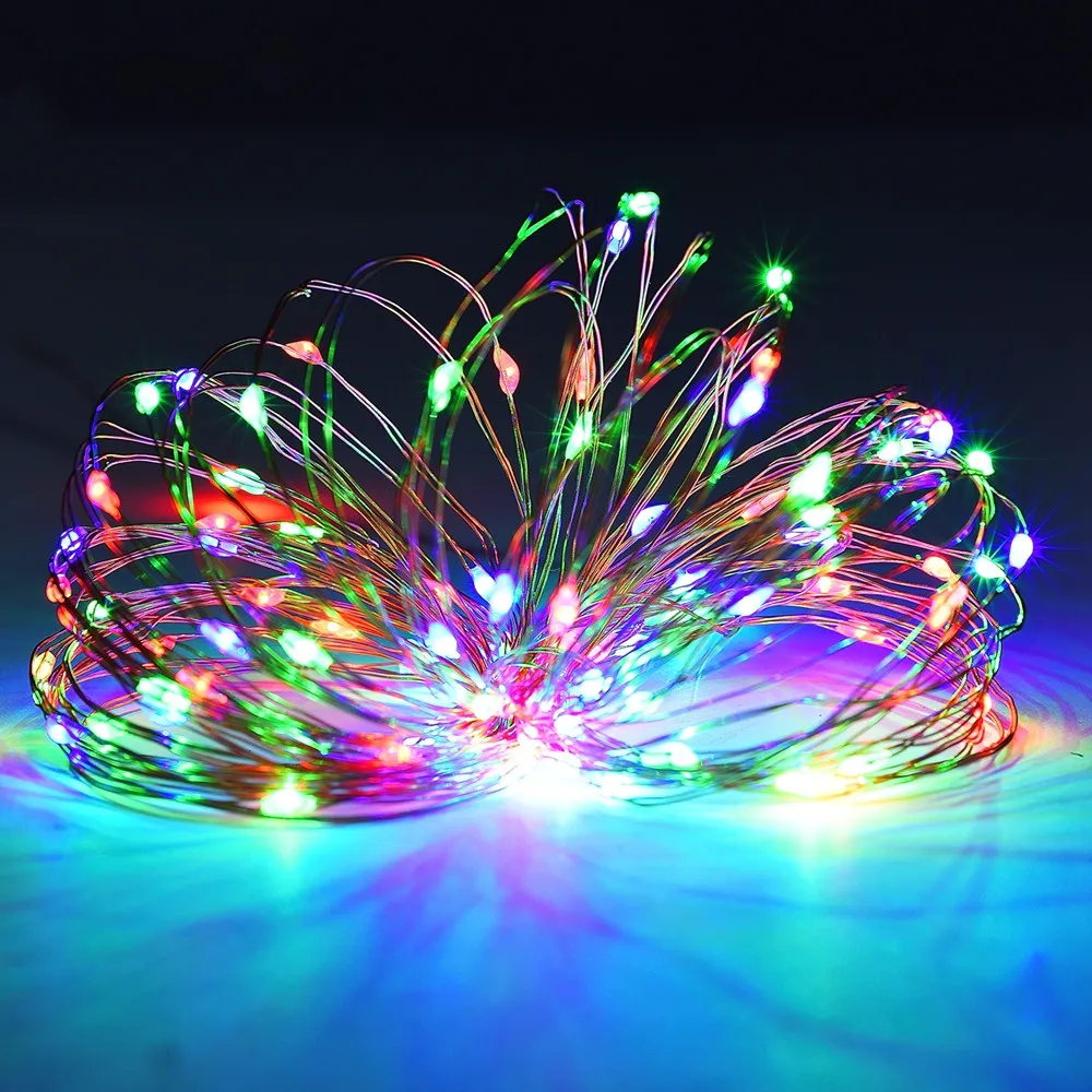 10m 100LED light string fairy light battery powered waterproof elf lights with remote control 8mode copper wire Christmas light