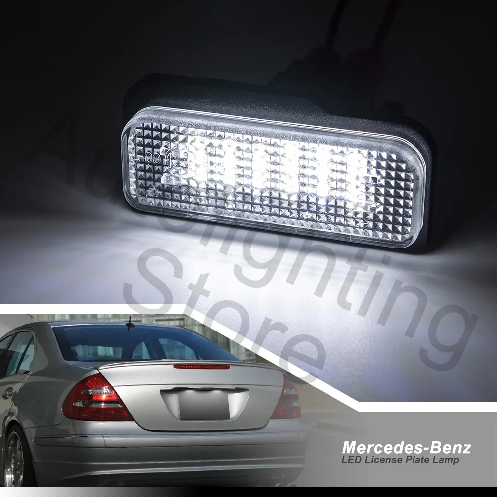 2x LED Licht Beleuchtung leuchten Kennzeichen Weiß für Mercedes Klasse E W211 