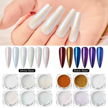 

1 Box Pearl Shell Powder Laser Nail Glitter Dust Dazzling Chameleon Chrome Pigment Dust DIY Design Decoration