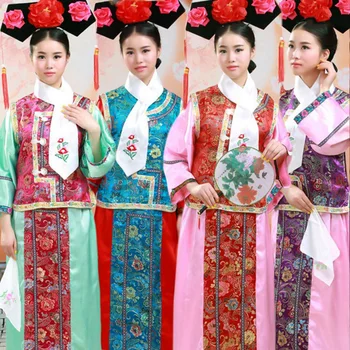 

Qing Dynasty Checkered Costume Costume Siamese Flag Costume Gezhen Queen Costume Princess Princess National Dance Costume