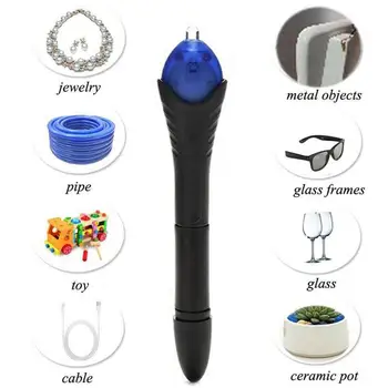 

Fix Pen Welding 5 Second Quick Fix UV Light Repair Pen Tool Kit Compound of Super Powered Liquid Plastic Dip Welding Adhesive