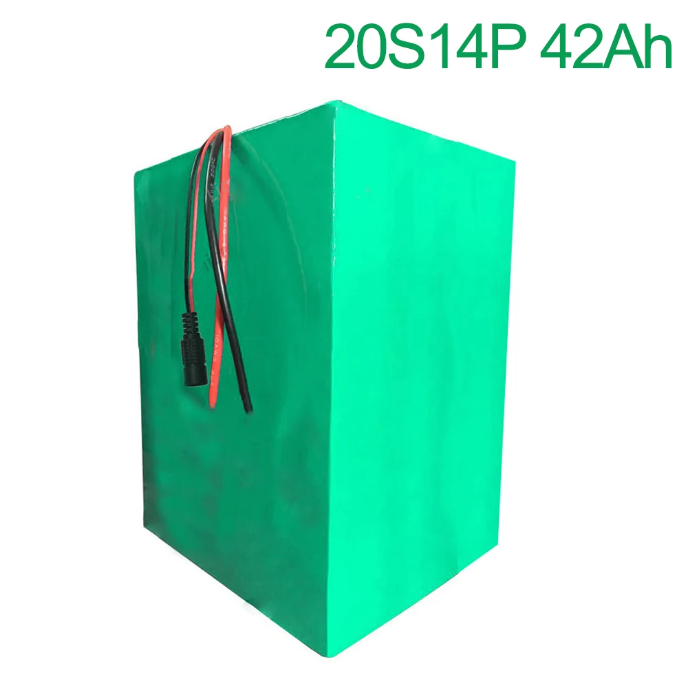 Литий-ионный аккумулятор 72 в 42 Ач 20S14P 18650 Электрический двухколесный мотоцикл