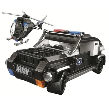 

286Pcs City SWAT Series Land And Air Patrol Vehicle Building Block Small Particles Vehicle Toy DIY Blocks Construction Toys