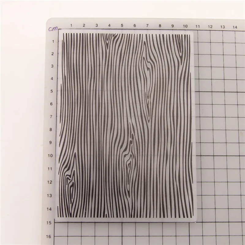 엠보싱 절단용 나뭇결 패턴 폴더, 플라스틱 템플릿, 스크랩북 DIY 앨범 카드 제작, 14.8cm x 10.5cm, 1 개