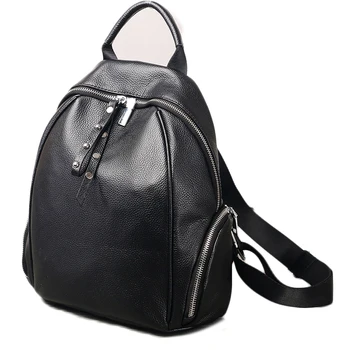 

Genuine Leather Travel Backpack Ladies Real Leather Backpacks Travel Bags School Bags Women Leather Small Ladies School Bags