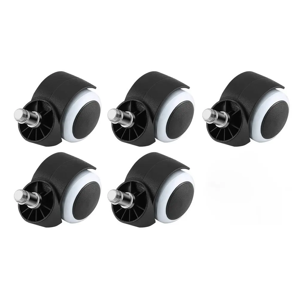 

5pcs 2 inch Multifunctional Chair Caster Wheel Swivel Environmental Office Home Chair Replacement Protect Rubber Wooden Floor