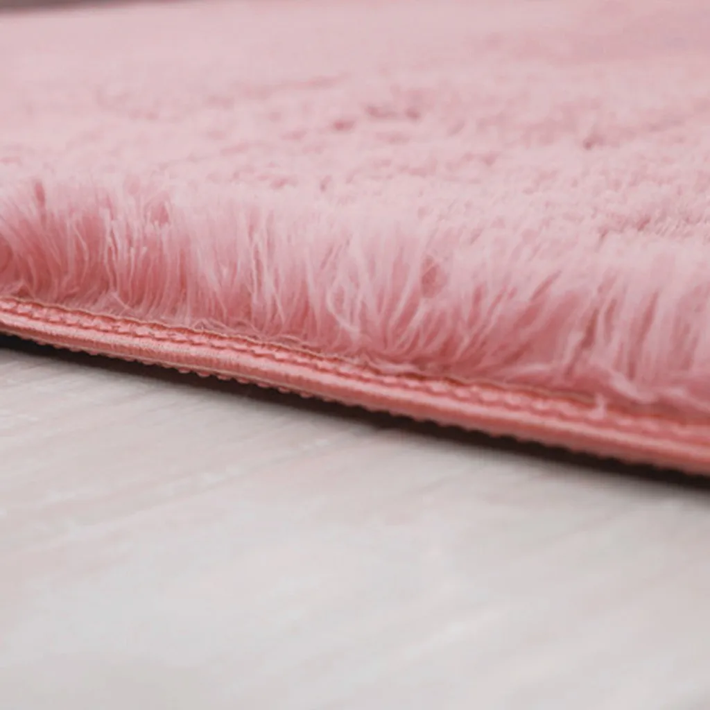Роскошный искусственный мех розовый ковер для спальни искусственная шерсть мягкий пушистый ковер подходит для гостиной стул коврик диване мохнатый уголок коврики