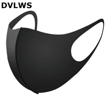 

Stock Hot Sell Mask Dust-proof Unisex for Both Man and Women Washable Mask Breathable with Single Pack Drop Shipping Black Mask