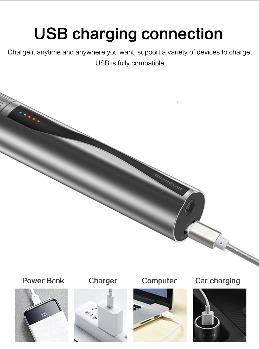 Metal-body VFL Visual Fault Locator 5/10/20/30/50mW FTTH Laser Pen Fiber Fault Identifier Universal FC SC ST LC Connector