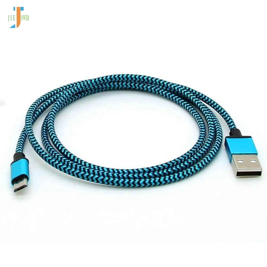 500 шт/лот type C Usb кабель алюминиевая ткань Быстрая зарядка для huawei P30 Pro P20 Lite Tipo C для samsung Galaxy S10 type c шнур - Цвет: Синий