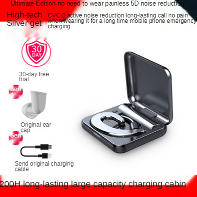 Integrated Bone Conduction Type Hanging Ears Monaural Bluetooth-compatible Wireless Headset, Wireless Headset With Warehouse