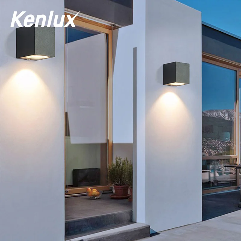 Алюминиевый светодиодный настенный светильник Kenlux COB 5 Вт для улицы