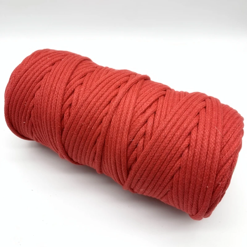 Cotton Rope 5yards 4mm Braided Twisted Cord For Handmade Decoration DIY Lanyard cotton rope
