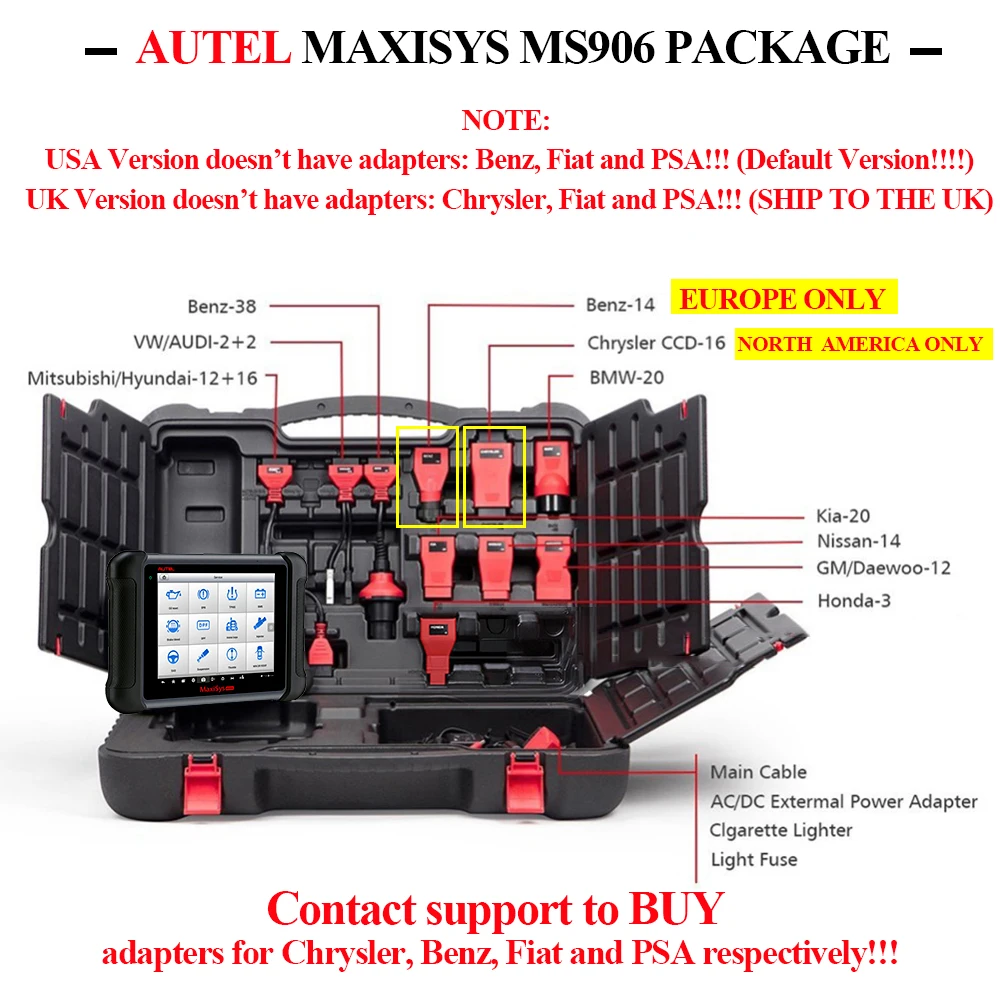 Autel MaxiSys MS906 Новый добавить TPMS антенный модуль бесплатное онлайн обновление