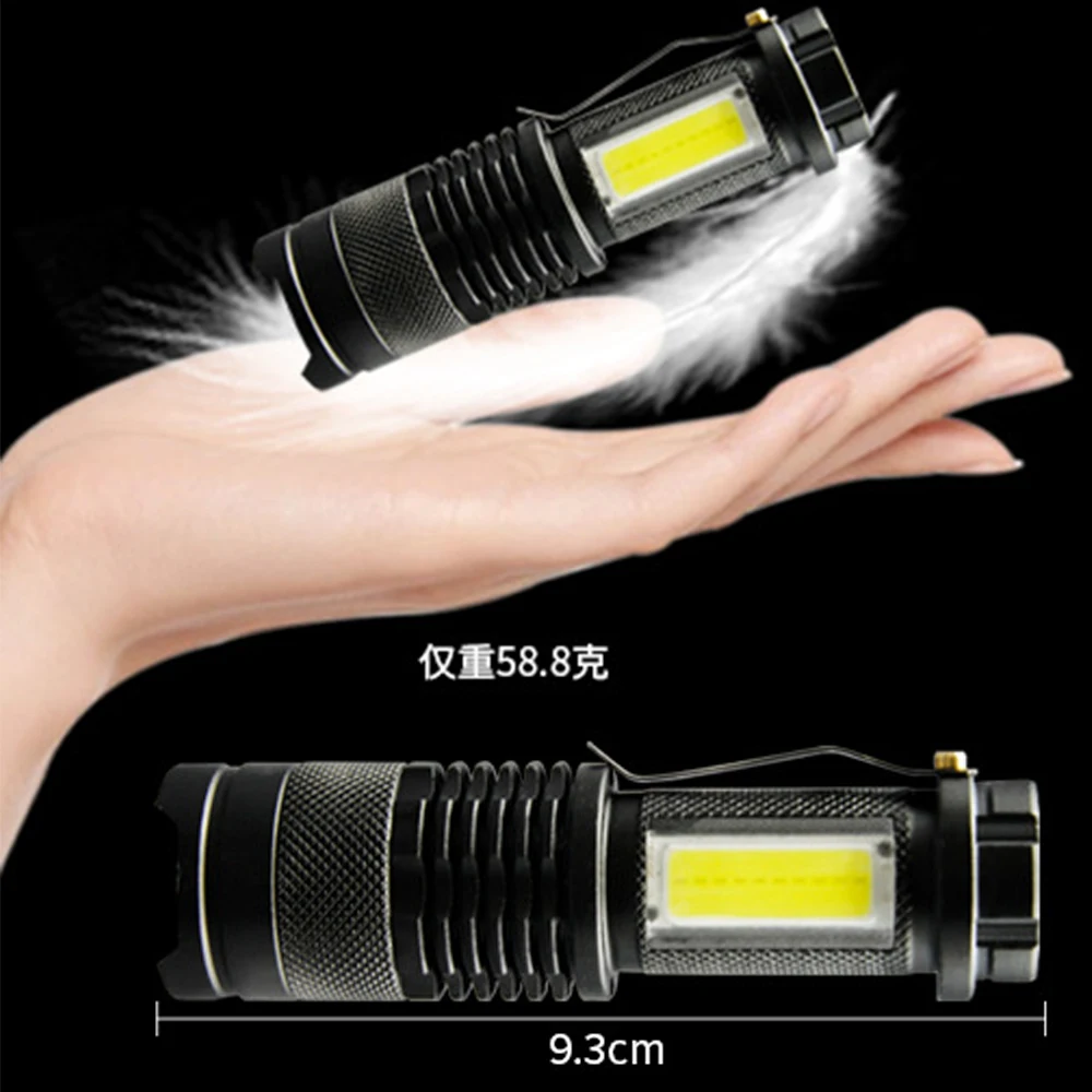 Мини портативный светодиодный светильник-вспышка XPE+ COB рабочий светильник ZOOM фонарь USB зарядка+ 1* Встроенный аккумулятор 14500