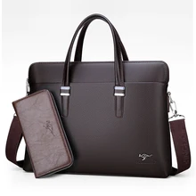 Новейшая кожаная мужская сумка люксовый бренд мужской портфель 14 дюймов Сумка для ноутбука модная мужская сумка через плечо водонепроницаемая сумка через плечо