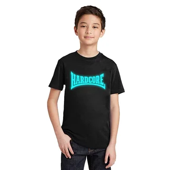 

LYTLM Hardcore Punk Shirt Steam Punks Summer Tops for Kids Luminous Kids Shirts Boys Camiseta Infantil Baby T Shirts for Girl