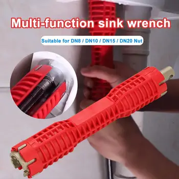 

Multifunctional Faucet Sink Installer Anti-Slip Handle Double Head Wrench Tools