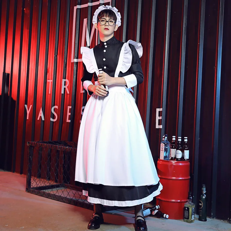 Halloween Cosplay Costume Japanese Style Housekeeper Male Chef Girls
