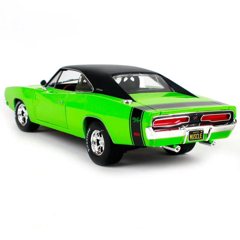 Maisto 1:18 1969 Dodge charger RT машина под давлением зеленая машина под давлением 290X105X70 Драгоценная Коллекционная модель автомобиля игрушки для мужчин 32612