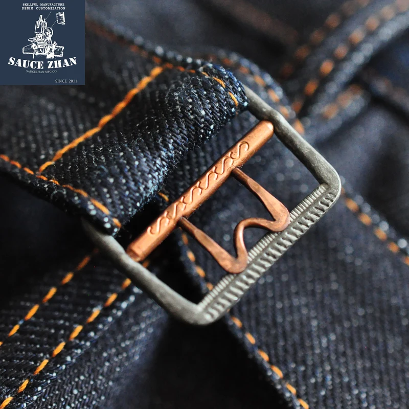 Соус происхождения 916-VT Япония Okayama ткань сельва джинсы сырые джинсовые джинсы немытые Высокое качество Прямые джинсы Япония синие джинсы
