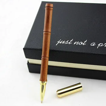 

1Pc Luxury Metal Ballpoint Pen Wood Emboss Pattern Rollerball Pen Office School Stationery Hot Rollerball Pen